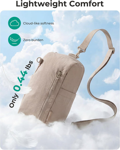 Small Crossbody Bags for Women, Puffer Sling Bag Fanny Packs, Purses Hobo Handbag for Daily Travel Hiking