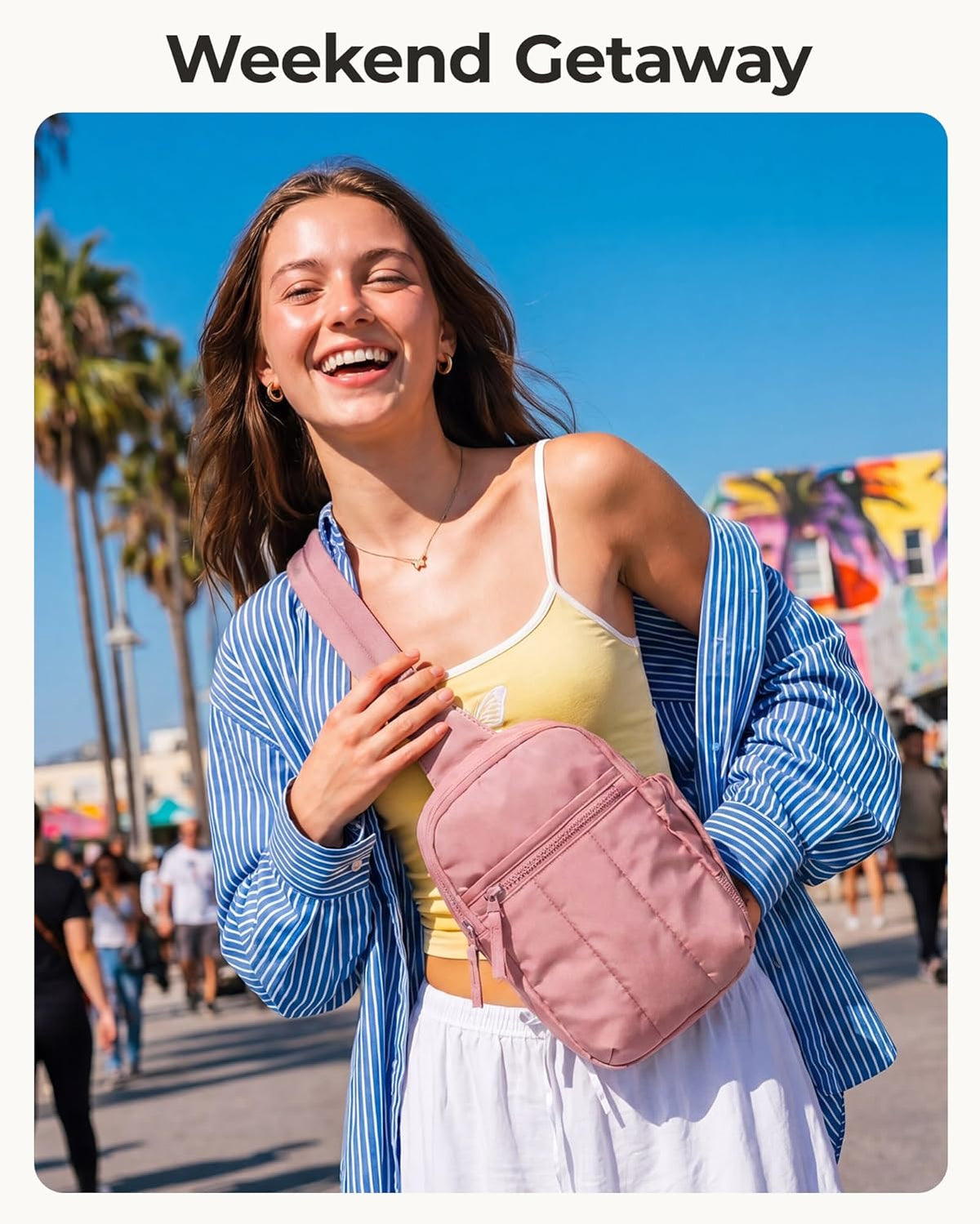Small Crossbody Bags for Women, Puffer Sling Bag Fanny Packs, Purses Hobo Handbag for Daily Travel Hiking
