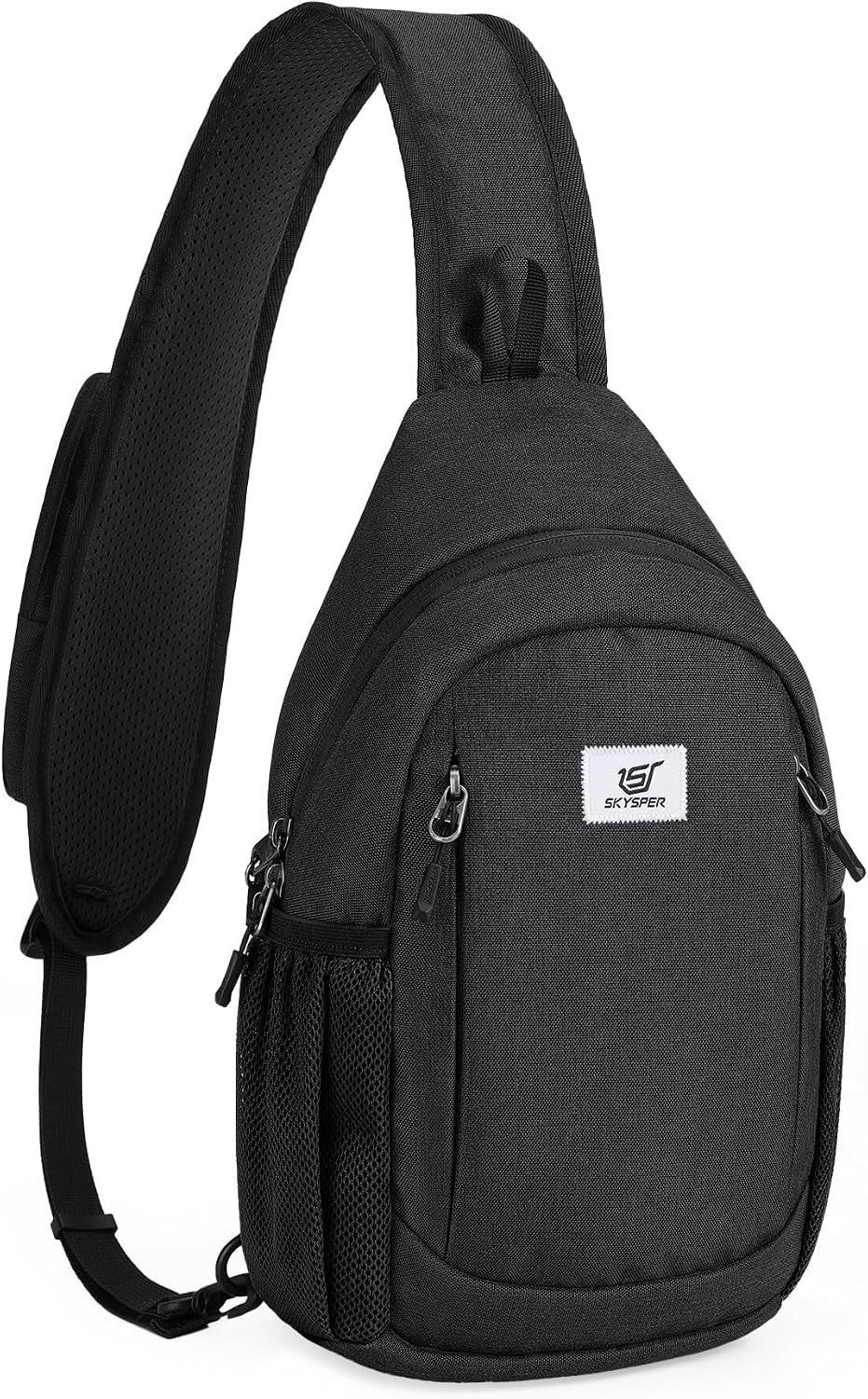 Sling Bag RFID Cross Body Bag Anti Theft Crossbody Backpack Travel Shoulder Daypack(Black)