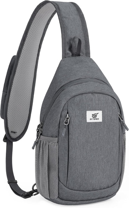 Sling Bag RFID Cross Body Bag Anti Theft Crossbody Backpack Travel Shoulder Daypack(Black)