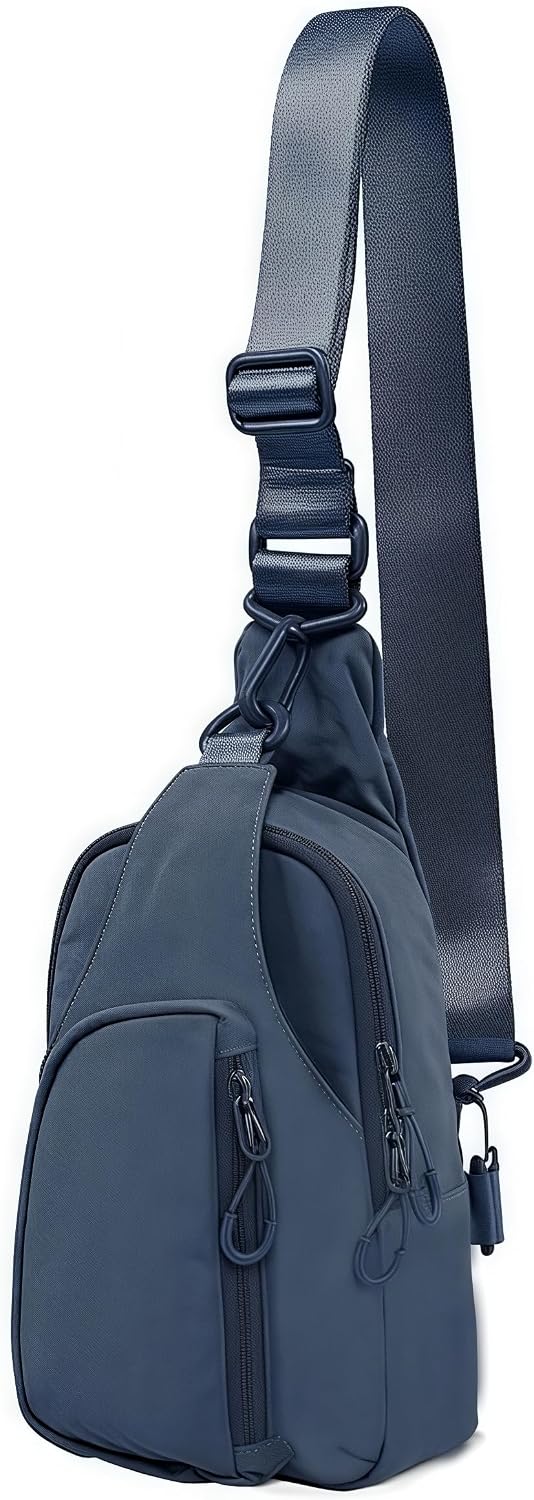 Versatile Daily Sling Bag - Adjustable Straps Crossbody Chest Bag, Lightweight Compact Small Backpack for Casual Use, Traveling, Hiking & Outdoor Adventures (Beige)