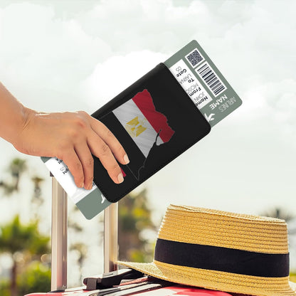 Passport Holder Cover South Korea South Korean Flag Map PU Leather Case Wallet Passport Book Protector for Women Men Flying Travel Fashion Gift