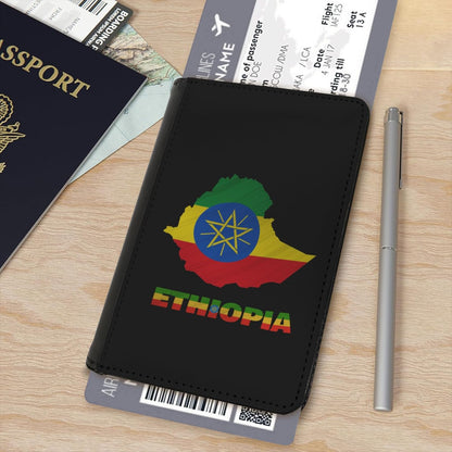 Passport Holder Cover South Korea South Korean Flag Map PU Leather Case Wallet Passport Book Protector for Women Men Flying Travel Fashion Gift