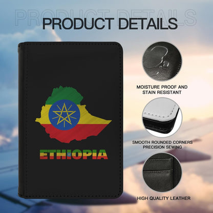 Passport Holder Cover South Korea South Korean Flag Map PU Leather Case Wallet Passport Book Protector for Women Men Flying Travel Fashion Gift