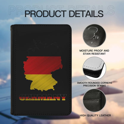 Passport Holder Cover South Korea South Korean Flag Map PU Leather Case Wallet Passport Book Protector for Women Men Flying Travel Fashion Gift