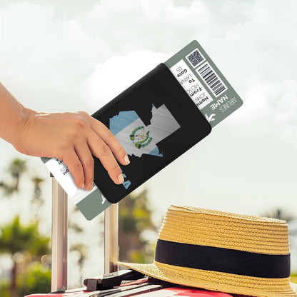 Passport Holder Cover South Korea South Korean Flag Map PU Leather Case Wallet Passport Book Protector for Women Men Flying Travel Fashion Gift