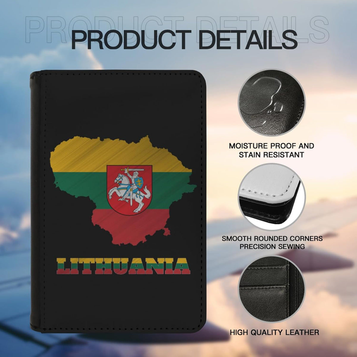 Passport Holder Cover South Korea South Korean Flag Map PU Leather Case Wallet Passport Book Protector for Women Men Flying Travel Fashion Gift