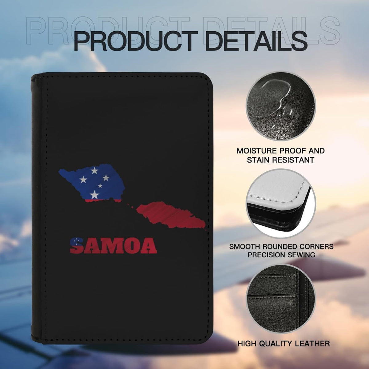 Passport Holder Cover South Korea South Korean Flag Map PU Leather Case Wallet Passport Book Protector for Women Men Flying Travel Fashion Gift