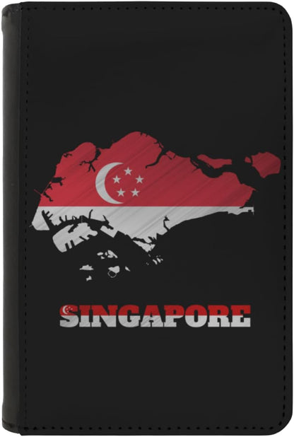 Passport Holder Cover South Korea South Korean Flag Map PU Leather Case Wallet Passport Book Protector for Women Men Flying Travel Fashion Gift