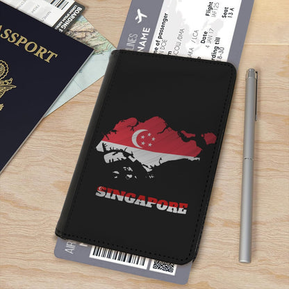 Passport Holder Cover South Korea South Korean Flag Map PU Leather Case Wallet Passport Book Protector for Women Men Flying Travel Fashion Gift