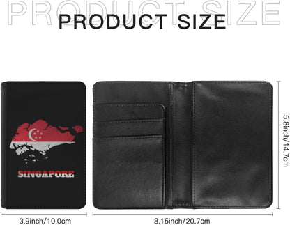 Passport Holder Cover South Korea South Korean Flag Map PU Leather Case Wallet Passport Book Protector for Women Men Flying Travel Fashion Gift