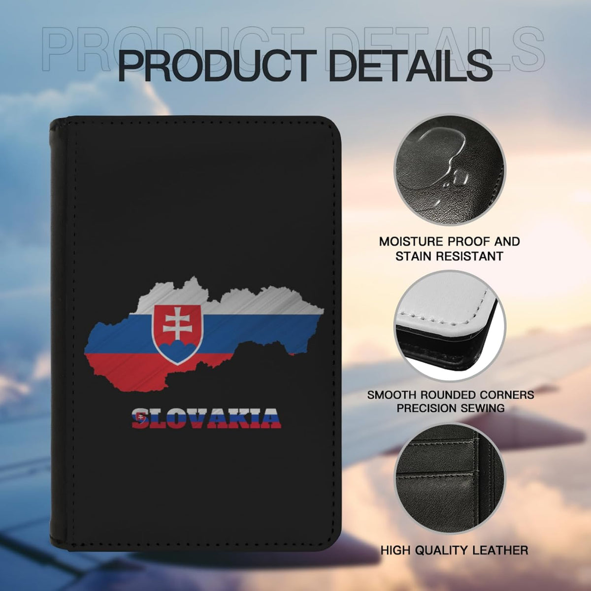 Passport Holder Cover South Korea South Korean Flag Map PU Leather Case Wallet Passport Book Protector for Women Men Flying Travel Fashion Gift