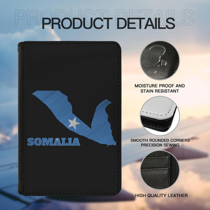 Passport Holder Cover South Korea South Korean Flag Map PU Leather Case Wallet Passport Book Protector for Women Men Flying Travel Fashion Gift