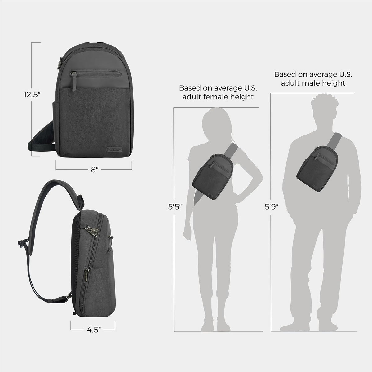 Anti-Theft Metro Sling with RFID blocking pouch