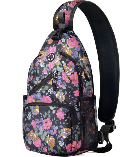 Sling Bag for Men Crossbody Backpack, Small Sling Backpack Mens Shoulder Bag, Casual Daypack Hiking Bag for Travel