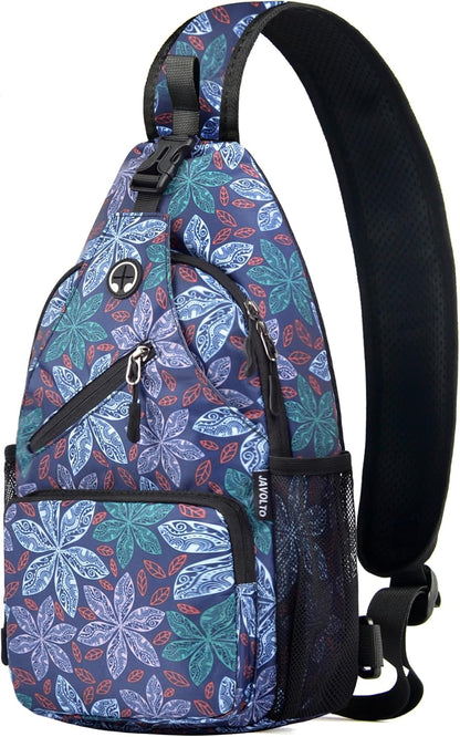 Sling Bag for Men Crossbody Backpack, Small Sling Backpack Mens Shoulder Bag, Casual Daypack Hiking Bag for Travel