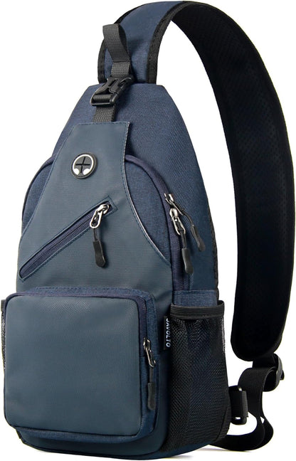 Sling Bag for Men Crossbody Backpack, Small Sling Backpack Mens Shoulder Bag, Casual Daypack Hiking Bag for Travel