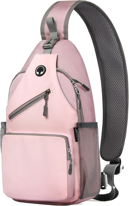 Sling Bag for Men Crossbody Backpack, Small Sling Backpack Mens Shoulder Bag, Casual Daypack Hiking Bag for Travel