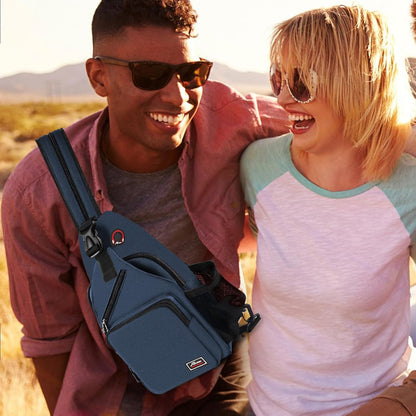 Crossbody Sling Backpack Men and Women Sling Bag Shoulder Backpack Travel Hiking Chest Bag Daypack (Grey)