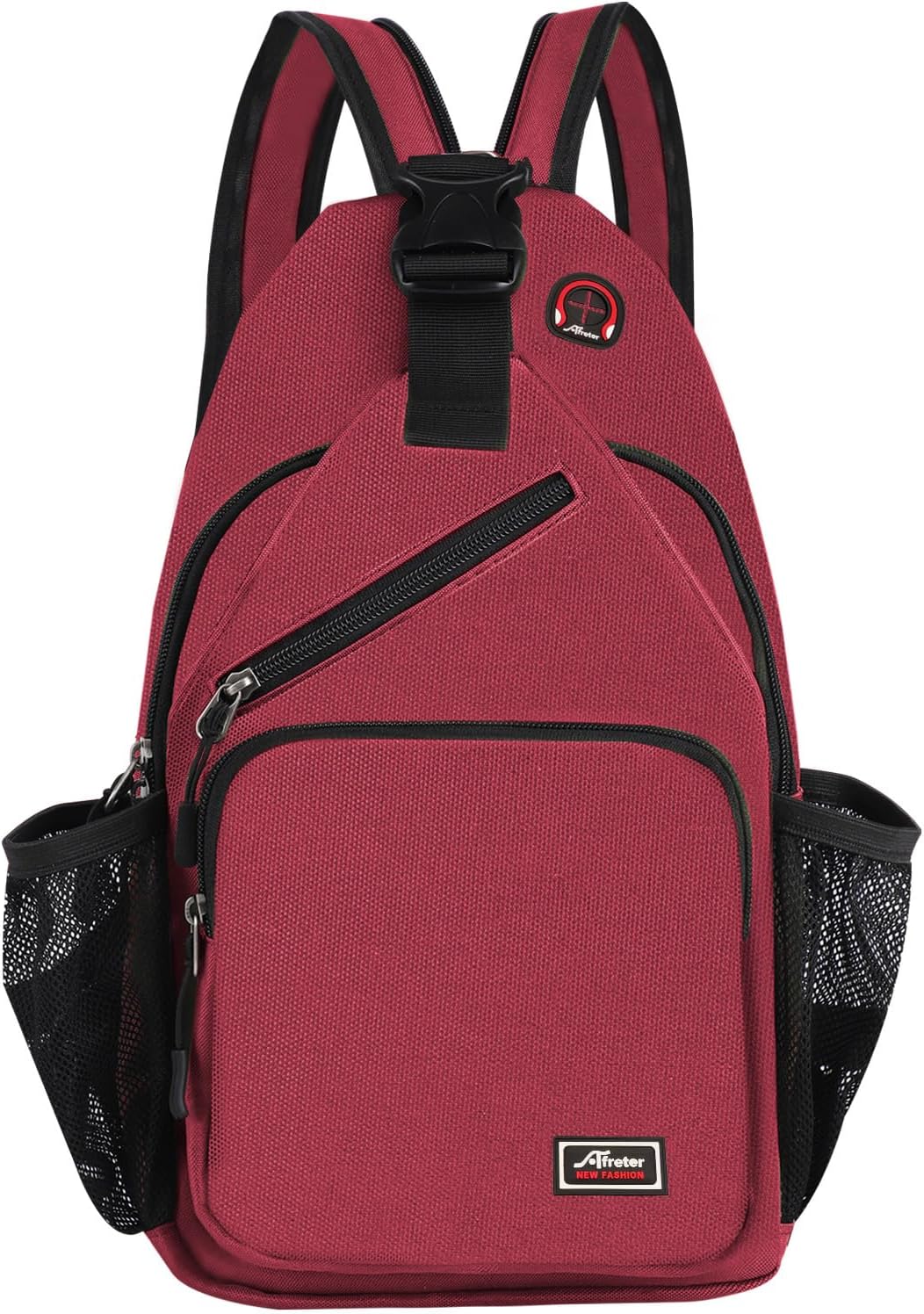 Crossbody Sling Backpack Men and Women Sling Bag Shoulder Backpack Travel Hiking Chest Bag Daypack (Grey)