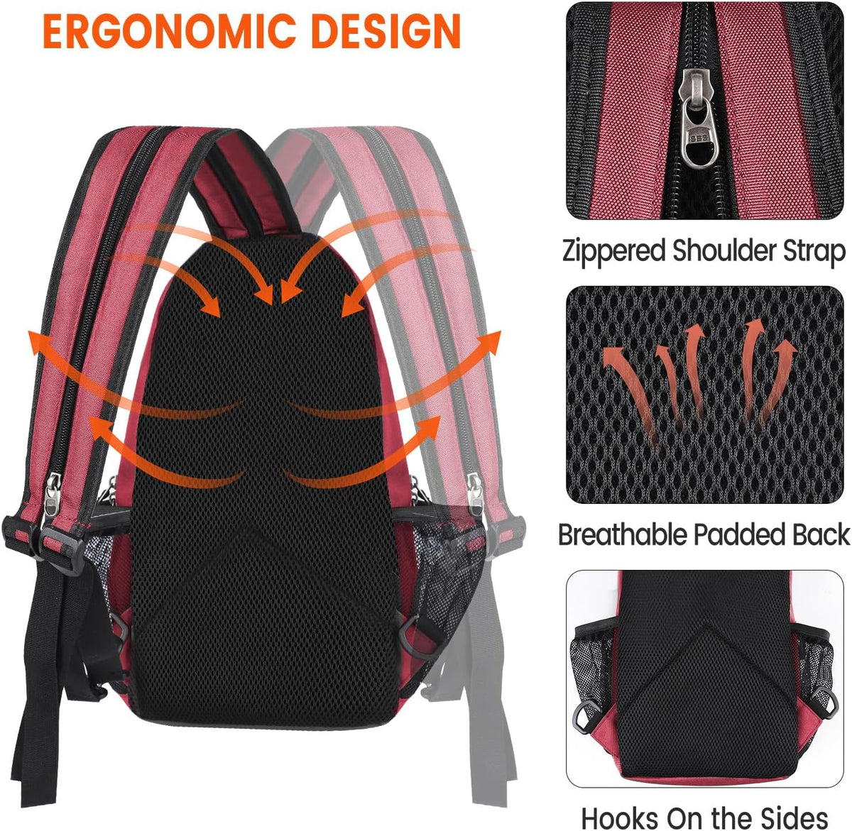 Crossbody Sling Backpack Men and Women Sling Bag Shoulder Backpack Travel Hiking Chest Bag Daypack (Grey)
