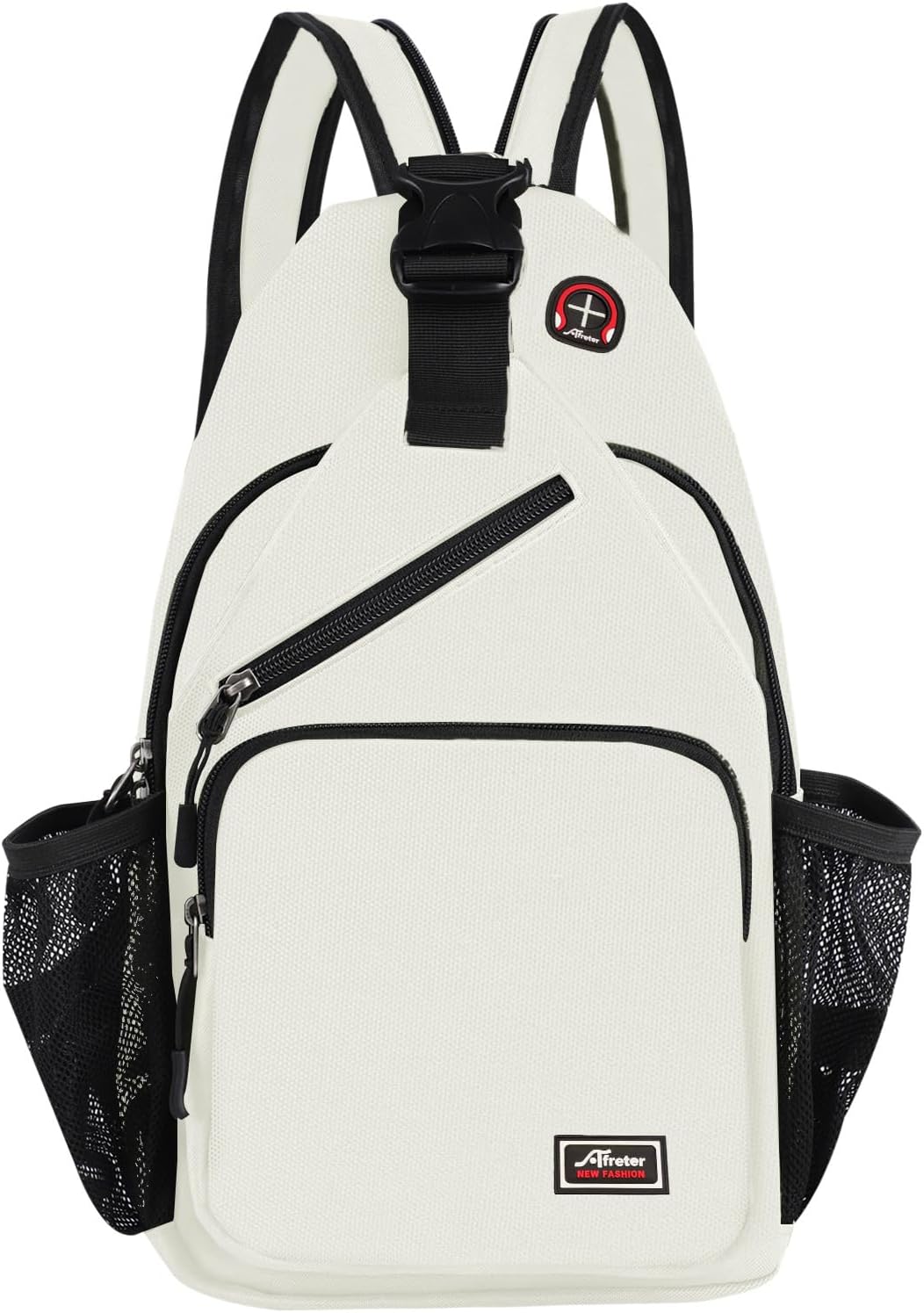 Crossbody Sling Backpack Men and Women Sling Bag Shoulder Backpack Travel Hiking Chest Bag Daypack (Grey)