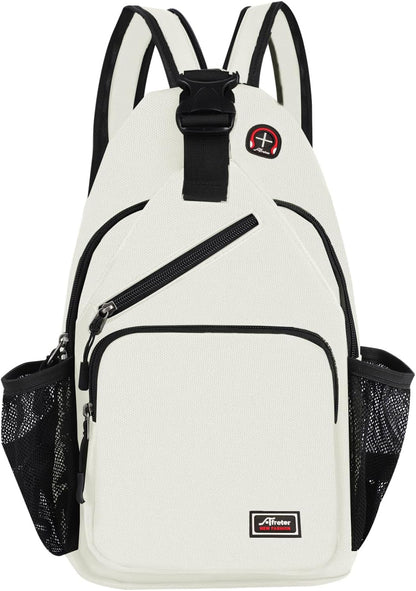 Crossbody Sling Backpack Men and Women Sling Bag Shoulder Backpack Travel Hiking Chest Bag Daypack (Grey)