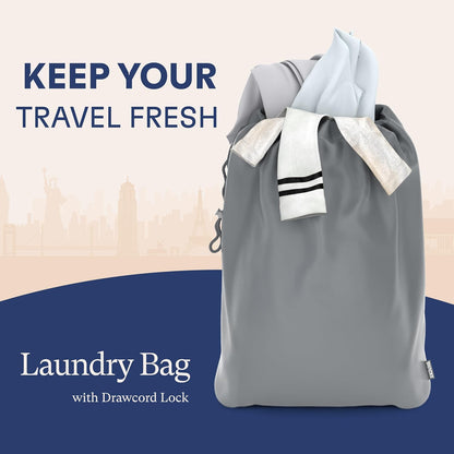 Packing Cubes for Travel with Laundry Bag (Air Black) | Suitcase organizer bags set: 4 water-resistant luggage cubes, XL to Small, + laundry bag for carry-on or checked