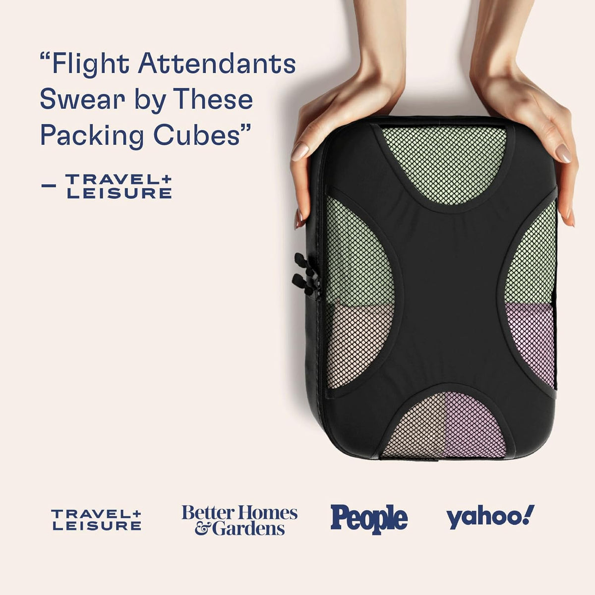 Packing Cubes for Travel with Laundry Bag (Air Black) | Suitcase organizer bags set: 4 water-resistant luggage cubes, XL to Small, + laundry bag for carry-on or checked
