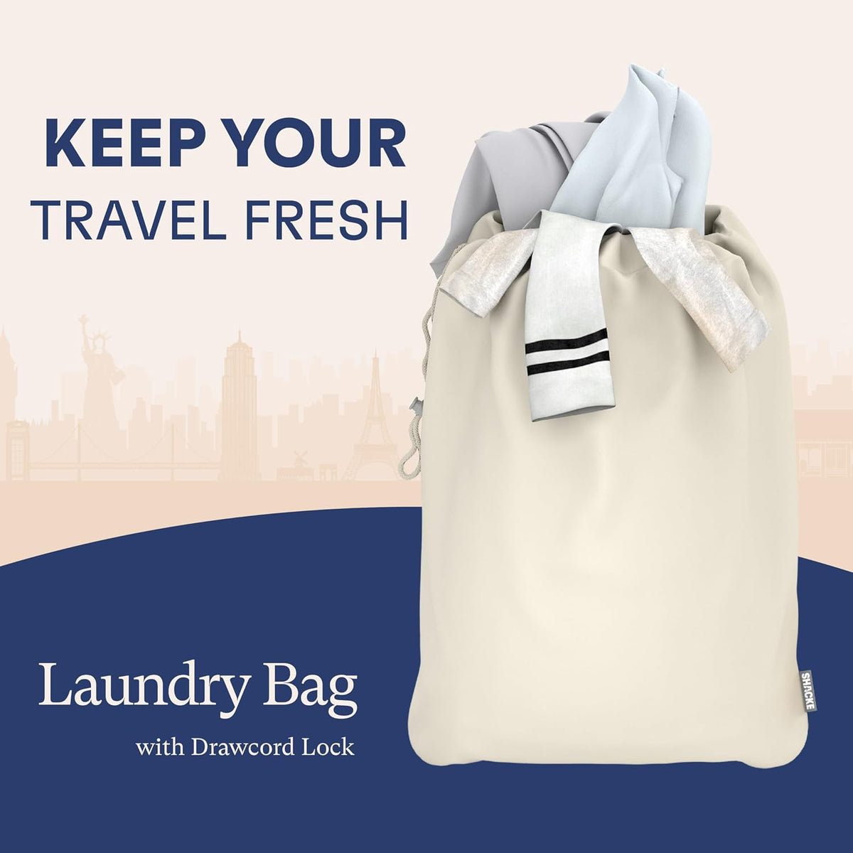 Packing Cubes for Travel with Laundry Bag (Air Black) | Suitcase organizer bags set: 4 water-resistant luggage cubes, XL to Small, + laundry bag for carry-on or checked
