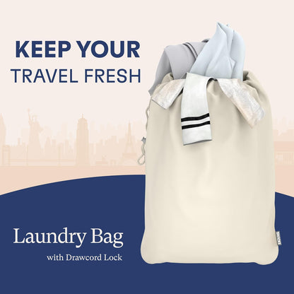 Packing Cubes for Travel with Laundry Bag (Air Black) | Suitcase organizer bags set: 4 water-resistant luggage cubes, XL to Small, + laundry bag for carry-on or checked