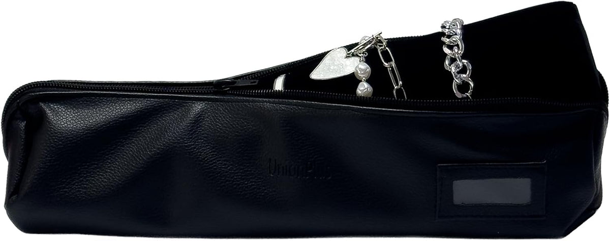 Travel Jewelry Roll, Organizer for Brackets Bangles Watches, Great Jewelry Organizer for Travel, Black (Black, Large)