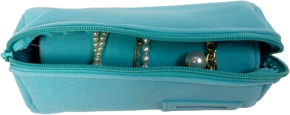 Travel Jewelry Roll, Organizer for Brackets Bangles Watches, Great Jewelry Organizer for Travel, Black (Black, Large)