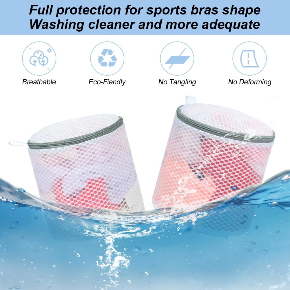 Shoe Washing Machine Bag, 2 Pack Honeycomb Mesh Laundry Bag with Zipper for Sneakers, Running Shoes, Sock, Bras, Delicates and Toys