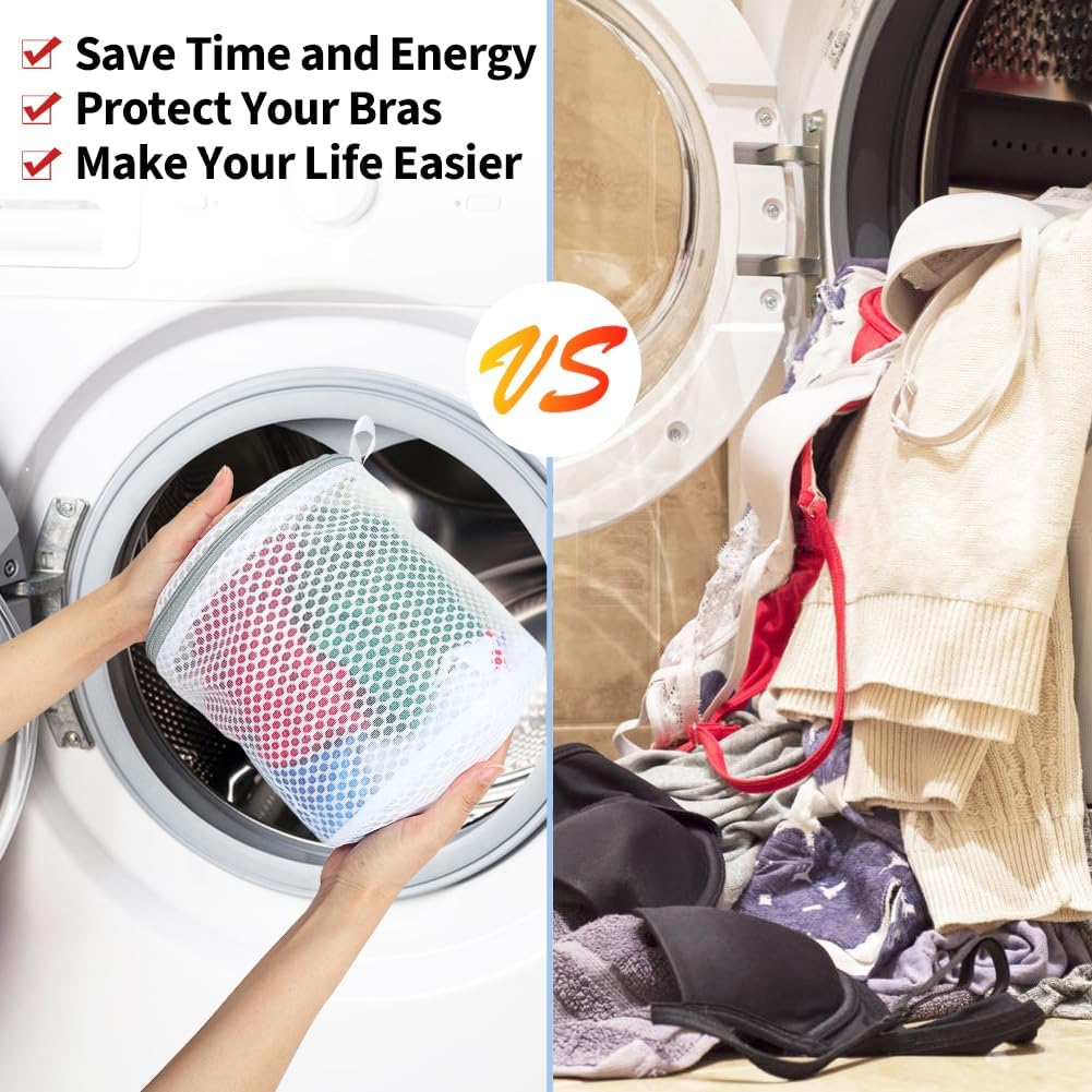Shoe Washing Machine Bag, 2 Pack Honeycomb Mesh Laundry Bag with Zipper for Sneakers, Running Shoes, Sock, Bras, Delicates and Toys
