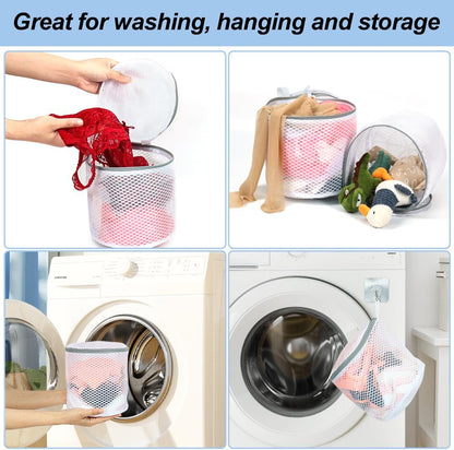 Shoe Washing Machine Bag, 2 Pack Honeycomb Mesh Laundry Bag with Zipper for Sneakers, Running Shoes, Sock, Bras, Delicates and Toys