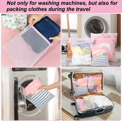Shoe Washing Machine Bag, 2 Pack Honeycomb Mesh Laundry Bag with Zipper for Sneakers, Running Shoes, Sock, Bras, Delicates and Toys