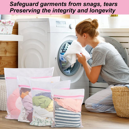 Shoe Washing Machine Bag, 2 Pack Honeycomb Mesh Laundry Bag with Zipper for Sneakers, Running Shoes, Sock, Bras, Delicates and Toys