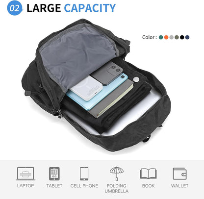Hiking Daypack Packable, Camping Backpack Water Resistant Lightweight Polyester for Men Women Travel Outdoor