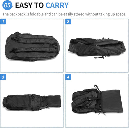 Hiking Daypack Packable, Camping Backpack Water Resistant Lightweight Polyester for Men Women Travel Outdoor