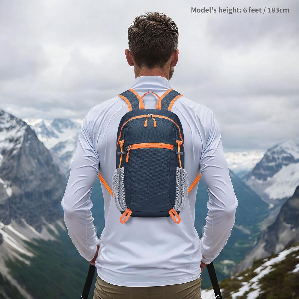 Hiking Daypack Packable, Camping Backpack Water Resistant Lightweight Polyester for Men Women Travel Outdoor