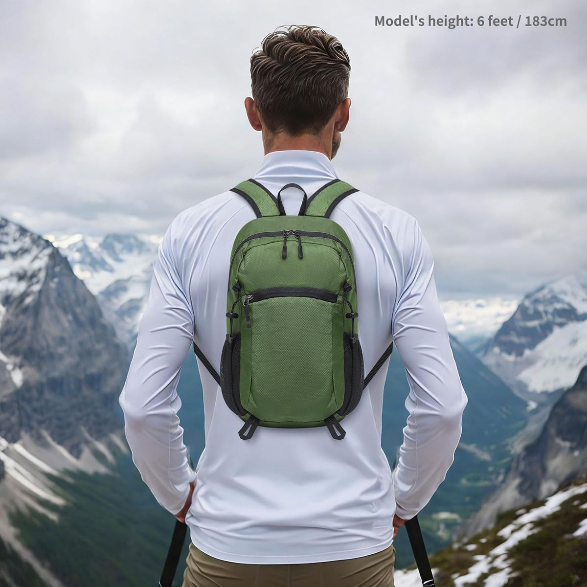 Hiking Daypack Packable, Camping Backpack Water Resistant Lightweight Polyester for Men Women Travel Outdoor