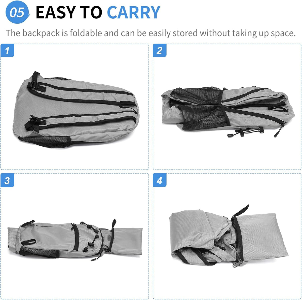 Hiking Daypack Packable, Camping Backpack Water Resistant Lightweight Polyester for Men Women Travel Outdoor