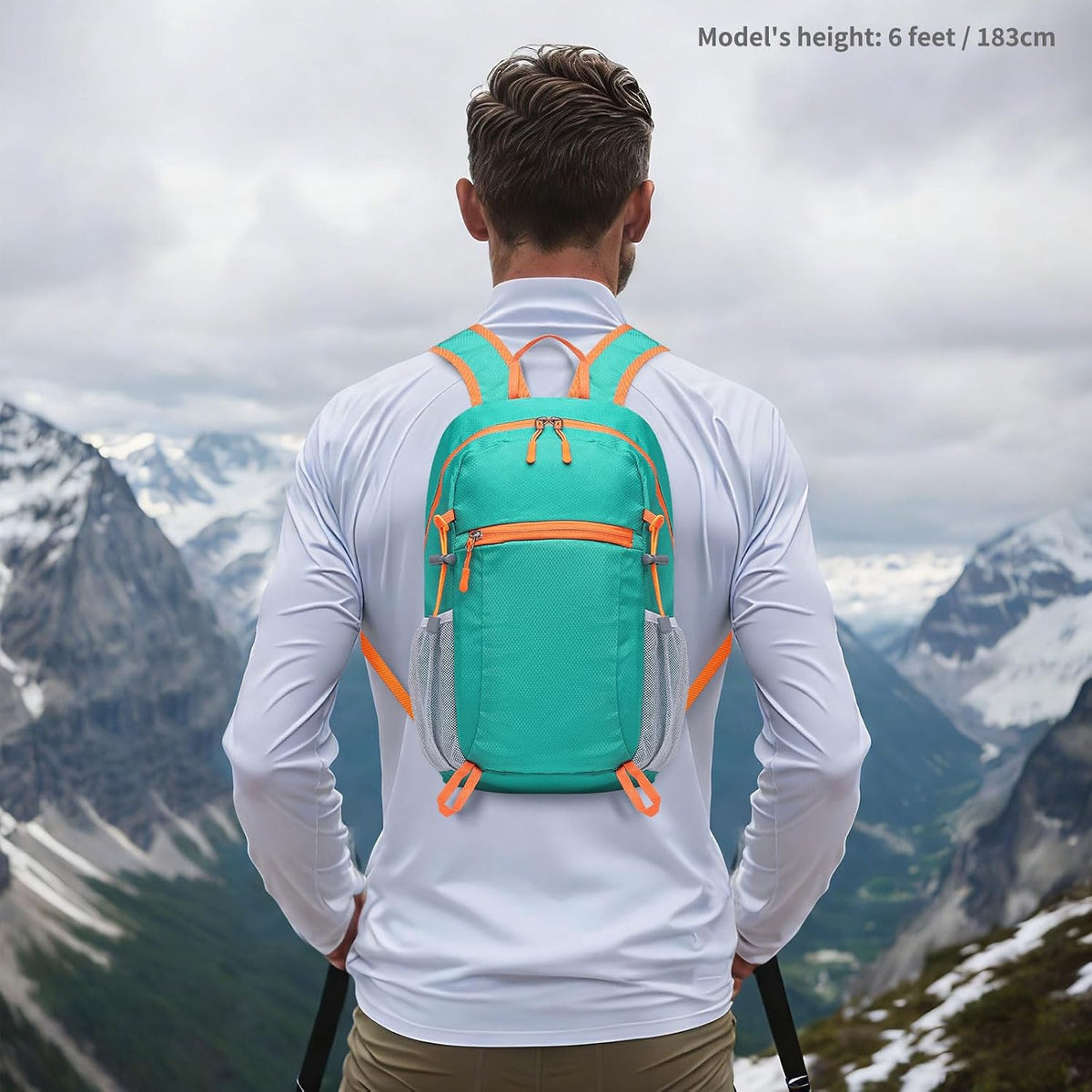 Hiking Daypack Packable, Camping Backpack Water Resistant Lightweight Polyester for Men Women Travel Outdoor