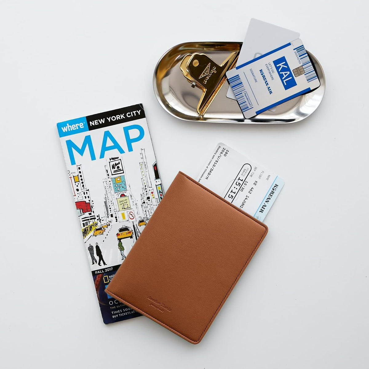 Premium RFID Blocking Leather Passport Holder & Wallet – Fog Blue | Family Travel Document Organizer – for 2 Passports, Cards, Boarding Passes & Travel Essentials