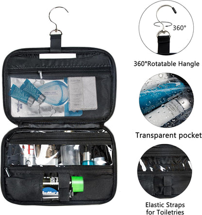 Large Hanging Toiletry Bag for Men and Women - Water-Resistant Travel Toiletry Bag - Makeup Cosmetic Bag Travel Organizer for Accessories, Shampoo, Full-size Container