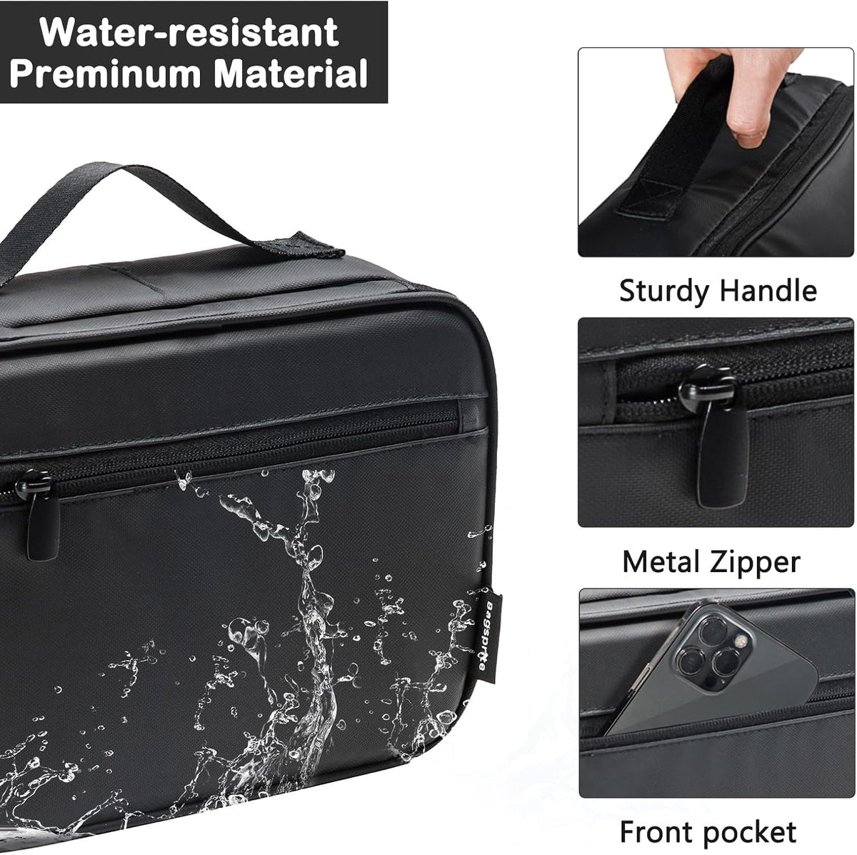 Large Hanging Toiletry Bag for Men and Women - Water-Resistant Travel Toiletry Bag - Makeup Cosmetic Bag Travel Organizer for Accessories, Shampoo, Full-size Container