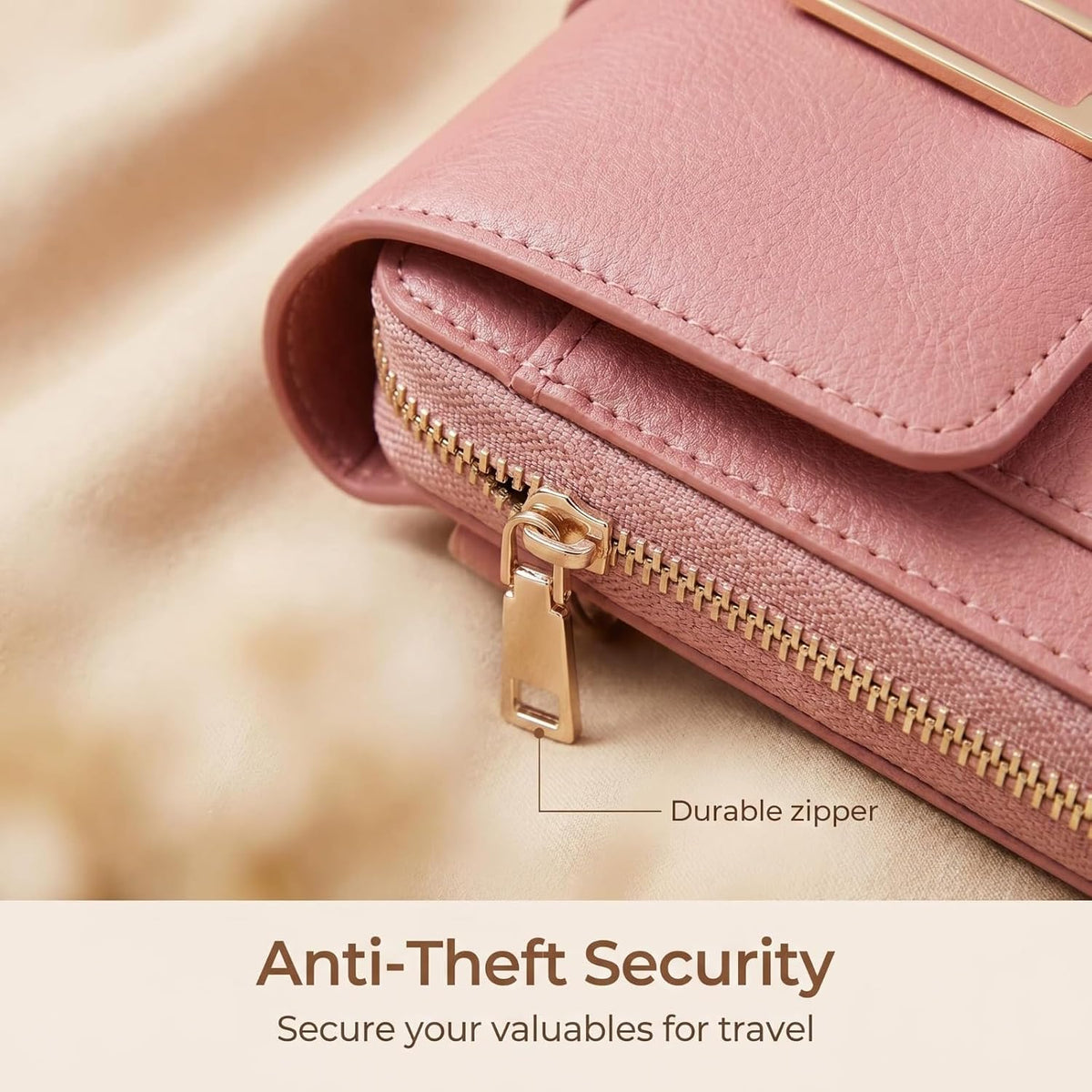 Gx Beauty Touchscreen Phone Crossbody Bag for Women, Anti-Theft Leather Bag for Travel Daily