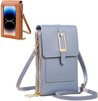 Gx Beauty Touchscreen Phone Crossbody Bag for Women, Anti-Theft Leather Bag for Travel Daily