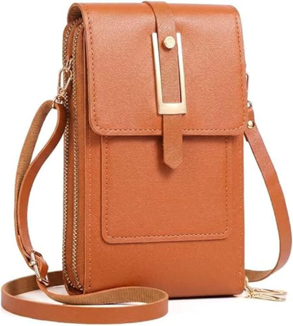 Gx Beauty Touchscreen Phone Crossbody Bag for Women, Anti-Theft Leather Bag for Travel Daily